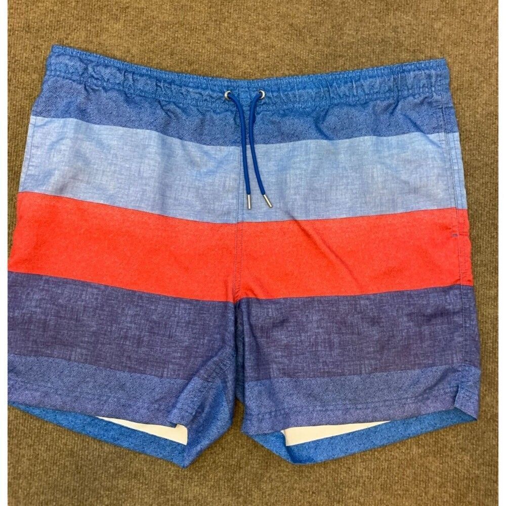 Lands End Swim Trunks Mens L 36/38 Board Shorts Swim Surf Beach Pool Mesh Lined